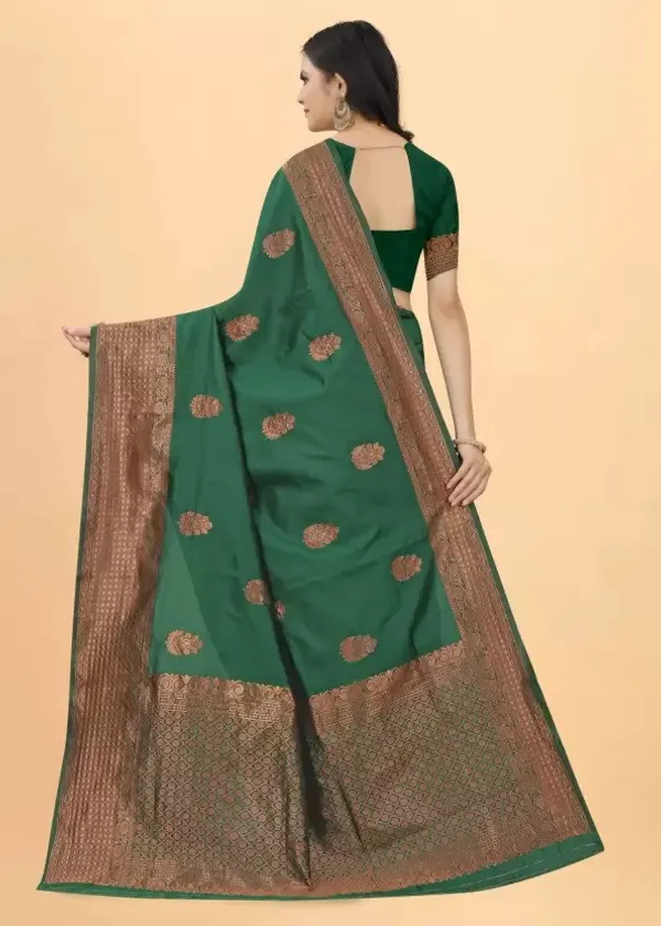 Green_Woven_Kanjivaram_Silk_Saree_with_Saree_Cover